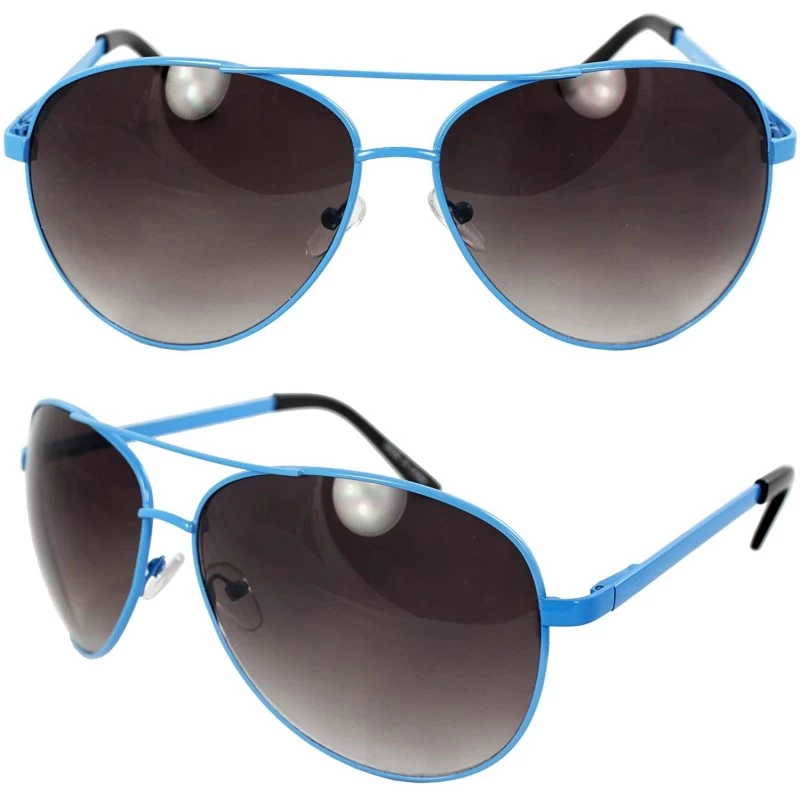 Aviator xflame Eyewear Pilot Fashion Aviator Sunglasses - Blue - CM119M4LRAN $10.13