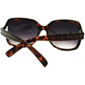 Square Women's Sunglasses Classy Designer Square Frame Shades - Tortoise - CP11QKI1YK3 $10.94