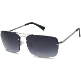 Rectangular Gradient Readers Strength Sunglasses Gunmetal - Silver Frame - Black Gradient - CV18U27GDRW $30.65