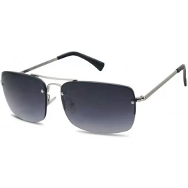 Rectangular Gradient Readers Strength Sunglasses Gunmetal - Silver Frame - Black Gradient - CV18U27GDRW $12.34