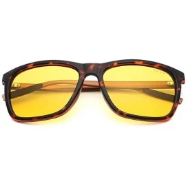 Aviator Men Polarized Night Driving Sunglasses Women Brand Designer Yellow Y276Y C1 BOX - Y276y C2 Box - CT18XE9HH9Z $12.26