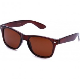 Wayfarer 80's Classic Horned Rim Vintage Polarized Anti-Glare 100% UV Protection Sunglasses for Women and Men - C418H4HEE6S $...