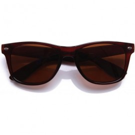 Wayfarer 80's Classic Horned Rim Vintage Polarized Anti-Glare 100% UV Protection Sunglasses for Women and Men - C418H4HEE6S $...