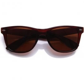 Wayfarer 80's Classic Horned Rim Vintage Polarized Anti-Glare 100% UV Protection Sunglasses for Women and Men - C418H4HEE6S $...