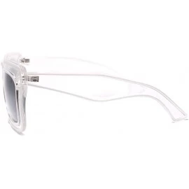 Square Futuristic Tron Inspired Cool Transparent Mens womens Party Sunglasses - White - C218U6MSGLI $23.36