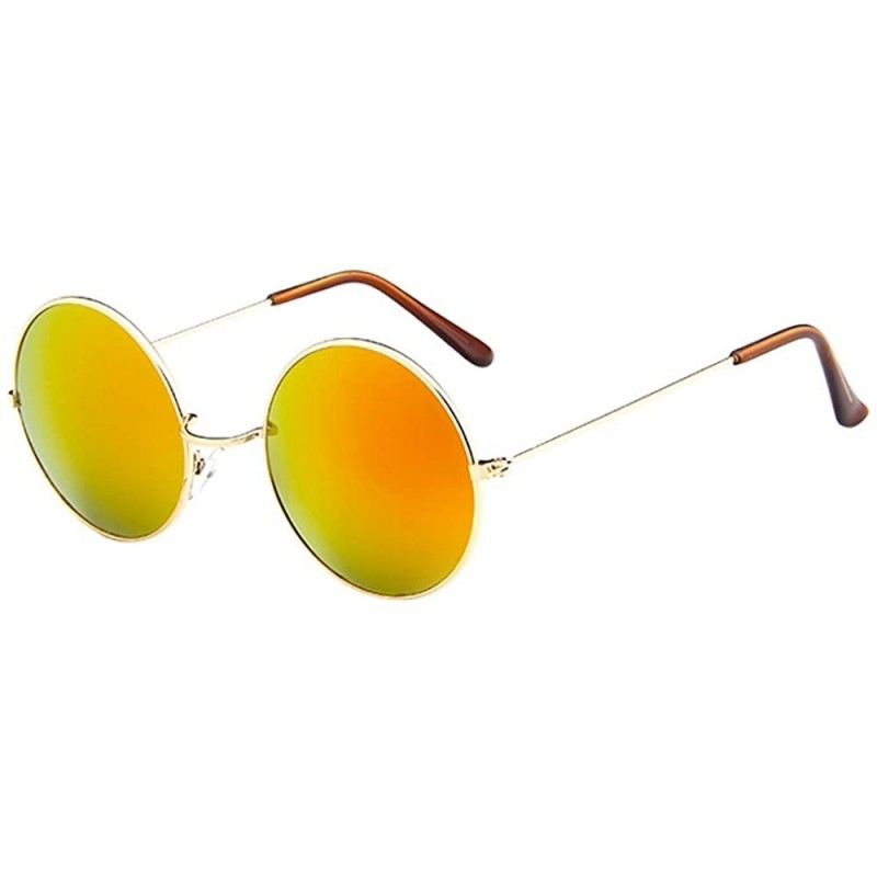 Cat Eye Sunglasses for Men Women Vintage Round Sunglasses Circle Sunglasses Retro Glasses Eyewear Cat Eye Sunglasses - B - CF...