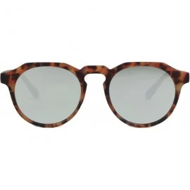 Semi-rimless ADE Round Sunglasses for Men - Stylish Circular Glasses with UV Sun Protection - Vision - Silver - CV18I4G757W $...