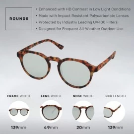 Semi-rimless ADE Round Sunglasses for Men - Stylish Circular Glasses with UV Sun Protection - Vision - Silver - CV18I4G757W $...