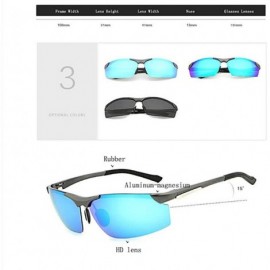 Sport Sunglasses Polarized UV 400 Protection Aluminum Magnesium Sport Driving Glasses with Case - Darkgraylens - CE18TE4A0L3 ...