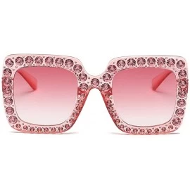 Cat Eye Sunglasses for Women Diamond Cat Eye Vintage Sunglasses Retro Oversized Glasses Eyewear - B - CH18QMXE24O $19.23