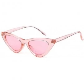 Goggle Retro Clout Goggles Vintage Cat Eye Sunglasses Women Glasses Kurt Cobain Trendy Narrow Plastic Frame - CF18I3XTC20 $19.52