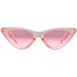 Goggle Retro Clout Goggles Vintage Cat Eye Sunglasses Women Glasses Kurt Cobain Trendy Narrow Plastic Frame - CF18I3XTC20 $8.62