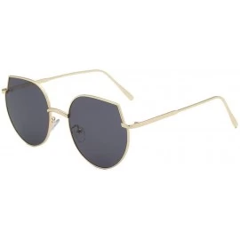 Rectangular Sunglasses - Irregular Shape Large Metar Frame Punk Retro Style - B - CF18UEEDN83 $13.57