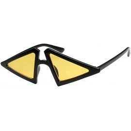 Sport Fashion Accessories for Fashion Chic Retro Triangle Outdoor Sports UV400 Sunglasses - Tortoise Shell Yellow Lens - CP19...