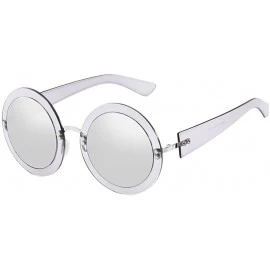 Sport Popular Design Eyewear Eyeglasses Sunglasses for Women Ladies Round Vintage - Silver - CR1808L8GZY $11.33