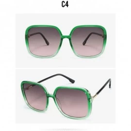 Aviator Women Fashion Street Photography Trend Sunglasses for Girls Selfy Sun Glasses 083 - Greenred - C418AN3U0QW $9.43