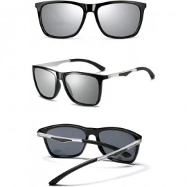 Rectangular Polarized Sunglasses for Men Aluminum Mens Sunglasses Driving Rectangular Sun Glasses For Men/Women - CE18HY0UAZS...