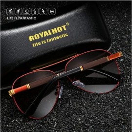 Aviator Mens Aviator Sunglasses Polarized Alloy PC Frame Shades for Driving Fishing Golf UV400 Protection - Silver White - CV...