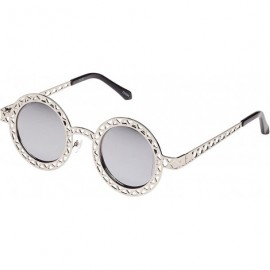Round Retro Roaring Twenties Style Sunglasses - Grey - CY12JSFHH0P $45.73