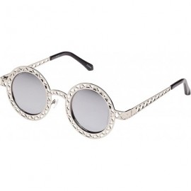 Round Retro Roaring Twenties Style Sunglasses - Grey - CY12JSFHH0P $19.67