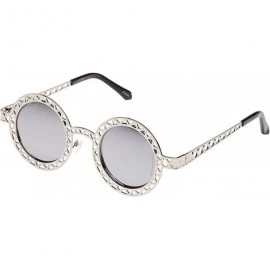 Round Retro Roaring Twenties Style Sunglasses - Grey - CY12JSFHH0P $38.81