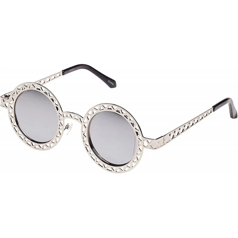 Round Retro Roaring Twenties Style Sunglasses - Grey - CY12JSFHH0P $19.67