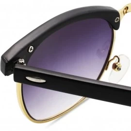 Square UV400 Protection Classic Sunglasses for Men Women 2 Pack CS-RE011 - Silver+turtle - C618ZLH5K8E $26.76