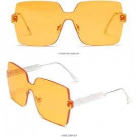 Semi-rimless Women Men Sunglasses Rimless Frame Colorful SunGlasses Fashion 2019 - E - CO18NEWLC8R $8.26