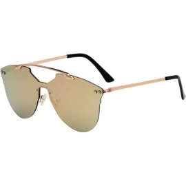 Rimless Men Women Sunglasses Blaze Double Bridge UV400 Protection Light Weight - C418DXZCWIQ $15.88