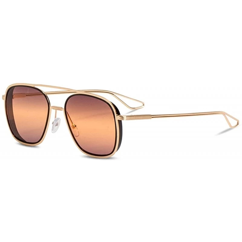 Aviator Fashion 2019 new sunglasses - ladies sunglasses - double beam sunglasses - A - CK18S9HWU8R $41.88