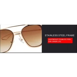 Aviator Fashion 2019 new sunglasses - ladies sunglasses - double beam sunglasses - A - CK18S9HWU8R $41.88