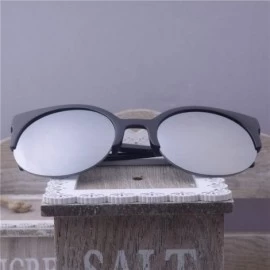 Goggle Oculos De Sol FemininoFashion Retro Designer Super Round Circle Glasses Cat Eye Women Sunglasses Goggles - Black - CG1...