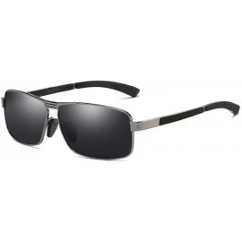 Square Polarizing sunglasses Classic square full frame sunglasses Driving Sunglasses - B - C818Q6ZO2MI $30.42