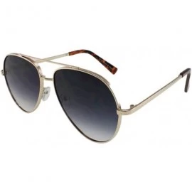 Aviator Jaxon - Textured Metal Frame Aviator Sunglasses - Gold / Smoke - C4196RNRA3C $22.98