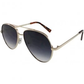 Aviator Jaxon - Textured Metal Frame Aviator Sunglasses - Gold / Smoke - C4196RNRA3C $9.63