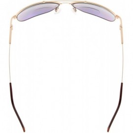 Wayfarer Memory Bifocal Sunglasses Flexible SUNSHINE READERS For Men And Women - Gold-mirror - CR18N6KDAYD $16.07
