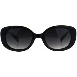 Butterfly Womens Rectangular Mod Designer Plastic Fashion Sunglasses - Shiny Black - CX189U5INL9 $18.24