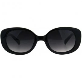 Butterfly Womens Rectangular Mod Designer Plastic Fashion Sunglasses - Shiny Black - CX189U5INL9 $11.67