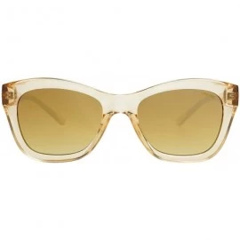 Square Mila Designer Fashion Womens Sunglasses - Tan - CH18Y24I39T $31.28