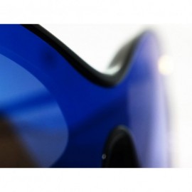 Shield 7123-1 Oversize Wraparound Semi-Rimless Shield Lens Sunglasses - Blue - C018QHZ7HO4 $14.13