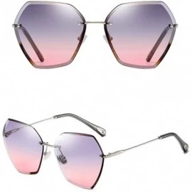 Oversized The New Fashion Sunglasses for Women Oversized Vintage Shades Polarized - Gradient Pink - C618RTGUS5K $13.63