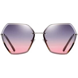 Oversized The New Fashion Sunglasses for Women Oversized Vintage Shades Polarized - Gradient Pink - C618RTGUS5K $13.63