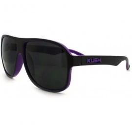 Square Kush Marijuana Pot Head Speed Racer Plastic Pilot Sunglasses - Purple - CA11YW4A29P $9.55