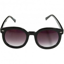 Wrap Simplicity Women Classic Sunglasses with Chic Rounded Frames - Black - C411KLBCYCH $22.59