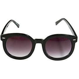 Wrap Simplicity Women Classic Sunglasses with Chic Rounded Frames - Black - C411KLBCYCH $9.04