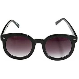 Wrap Simplicity Women Classic Sunglasses with Chic Rounded Frames - Black - C411KLBCYCH $9.04