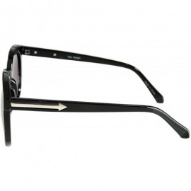 Wrap Simplicity Women Classic Sunglasses with Chic Rounded Frames - Black - C411KLBCYCH $9.04