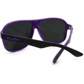 Square Kush Marijuana Pot Head Speed Racer Plastic Pilot Sunglasses - Purple - CA11YW4A29P $9.55