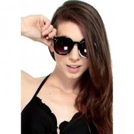 Wrap Simplicity Women Classic Sunglasses with Chic Rounded Frames - Black - C411KLBCYCH $9.04