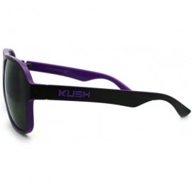 Square Kush Marijuana Pot Head Speed Racer Plastic Pilot Sunglasses - Purple - CA11YW4A29P $9.55